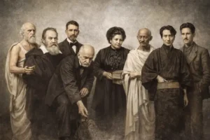 Spoločný portrét historických rebelov a mysliteľov, ktorí svojimi činmi a myšlienkami menili spoločnosť