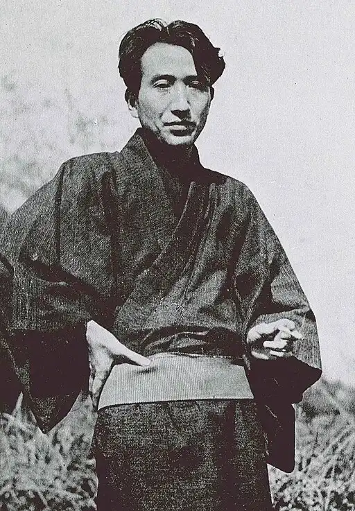 Portrét Osamu Dazaia – japonský spisovateľ v tradičnom odeve